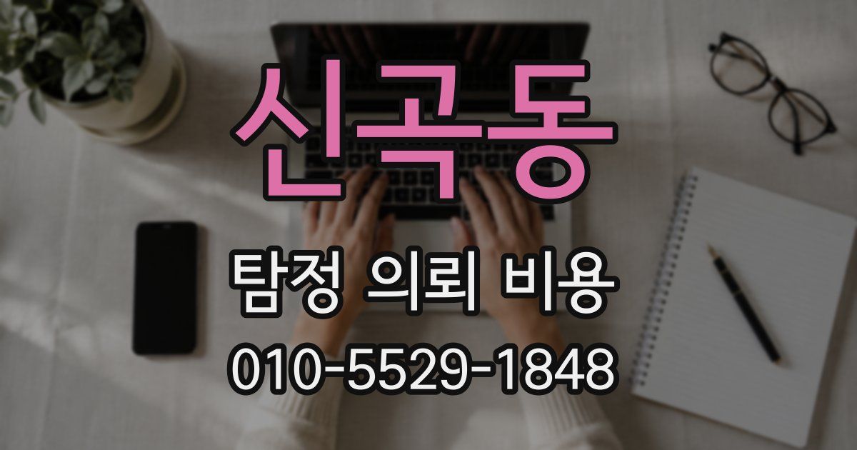 신곡동 탐정 의뢰 비용