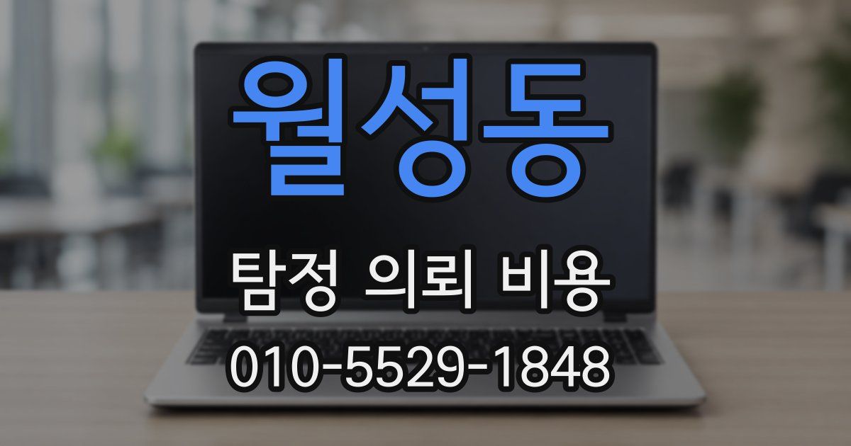 월성동 탐정 의뢰 비용