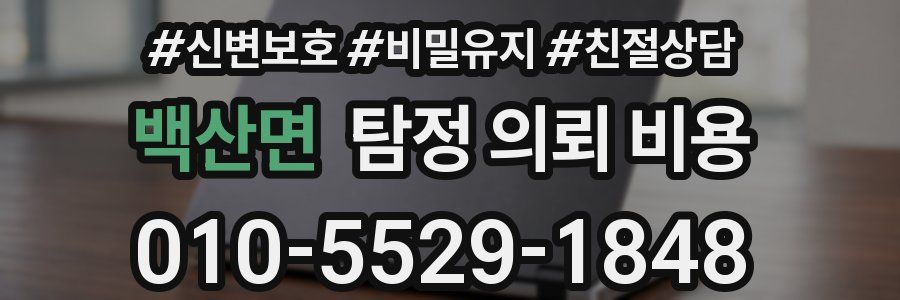백산면 탐정 의뢰 비용