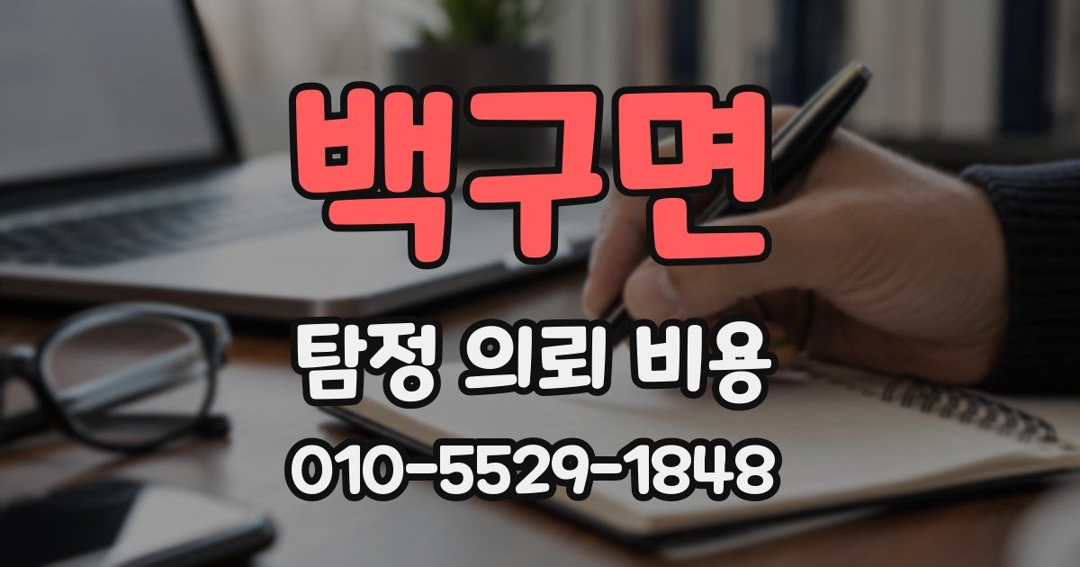 백구면 탐정 의뢰 비용