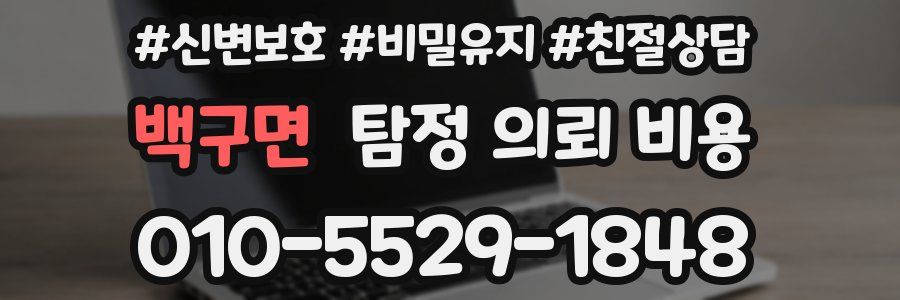백구면 탐정 의뢰 비용