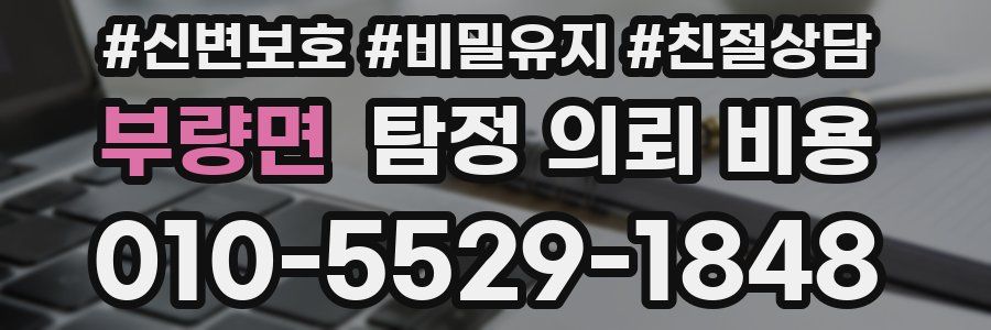부량면 탐정 의뢰 비용