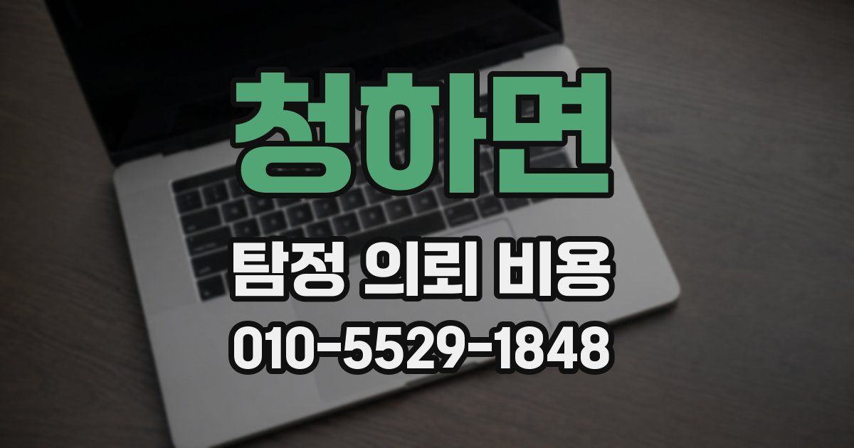 청하면 탐정 의뢰 비용