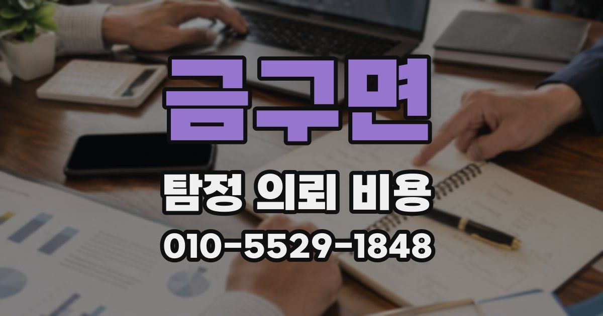 금구면 탐정 의뢰 비용