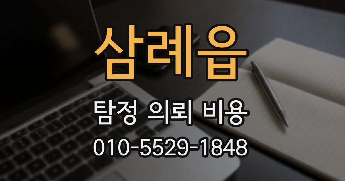 삼례읍 탐정 의뢰 비용