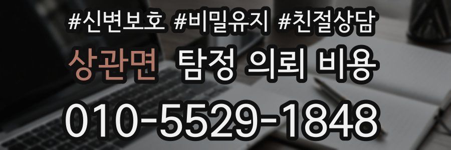 상관면 탐정 의뢰 비용