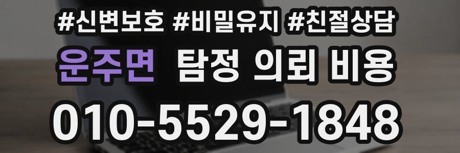 운주면 탐정 의뢰 비용