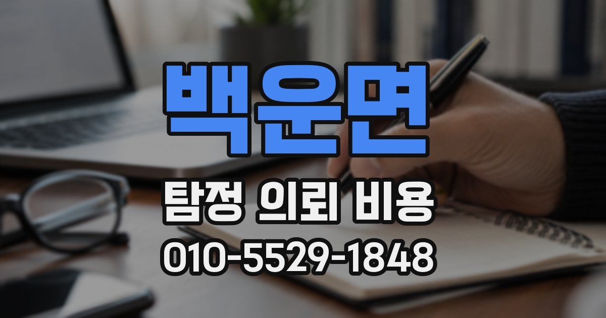 백운면 탐정 의뢰 비용