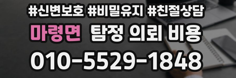 마령면 탐정 의뢰 비용