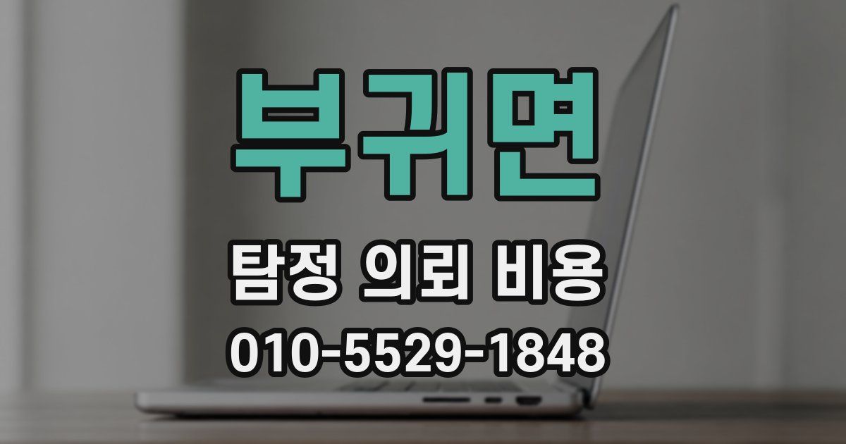 부귀면 탐정 의뢰 비용