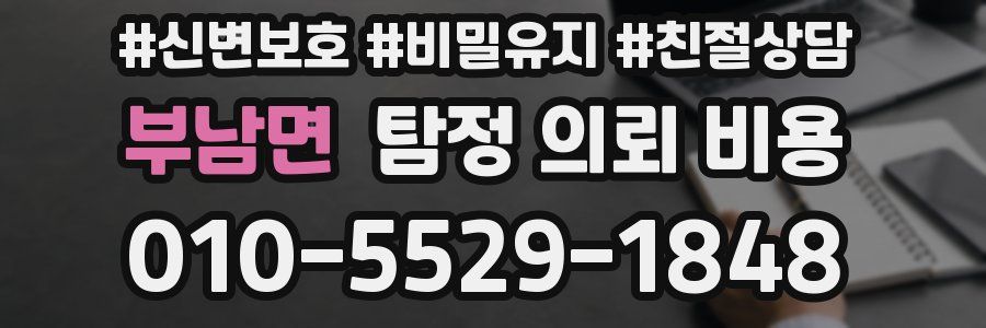 부남면 탐정 의뢰 비용