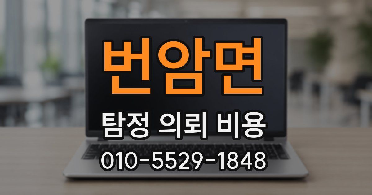 번암면 탐정 의뢰 비용