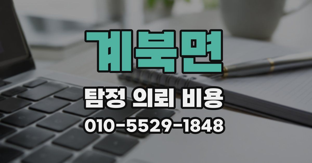 계북면 탐정 의뢰 비용