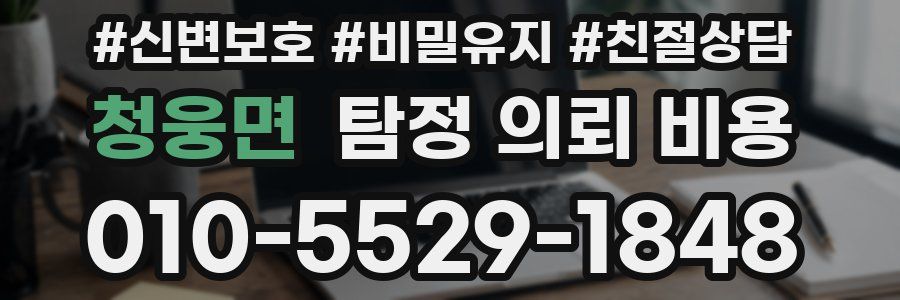 청웅면 탐정 의뢰 비용