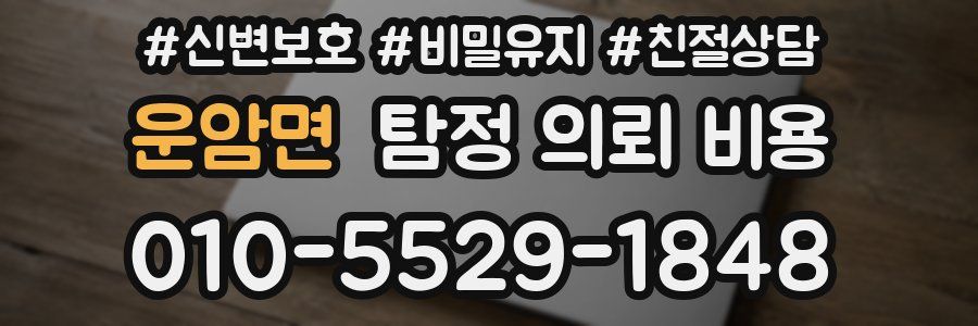운암면 탐정 의뢰 비용