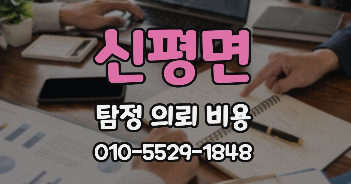 신평면 탐정 의뢰 비용