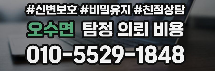 오수면 탐정 의뢰 비용