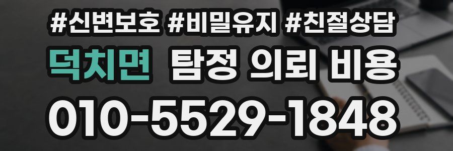 덕치면 탐정 의뢰 비용