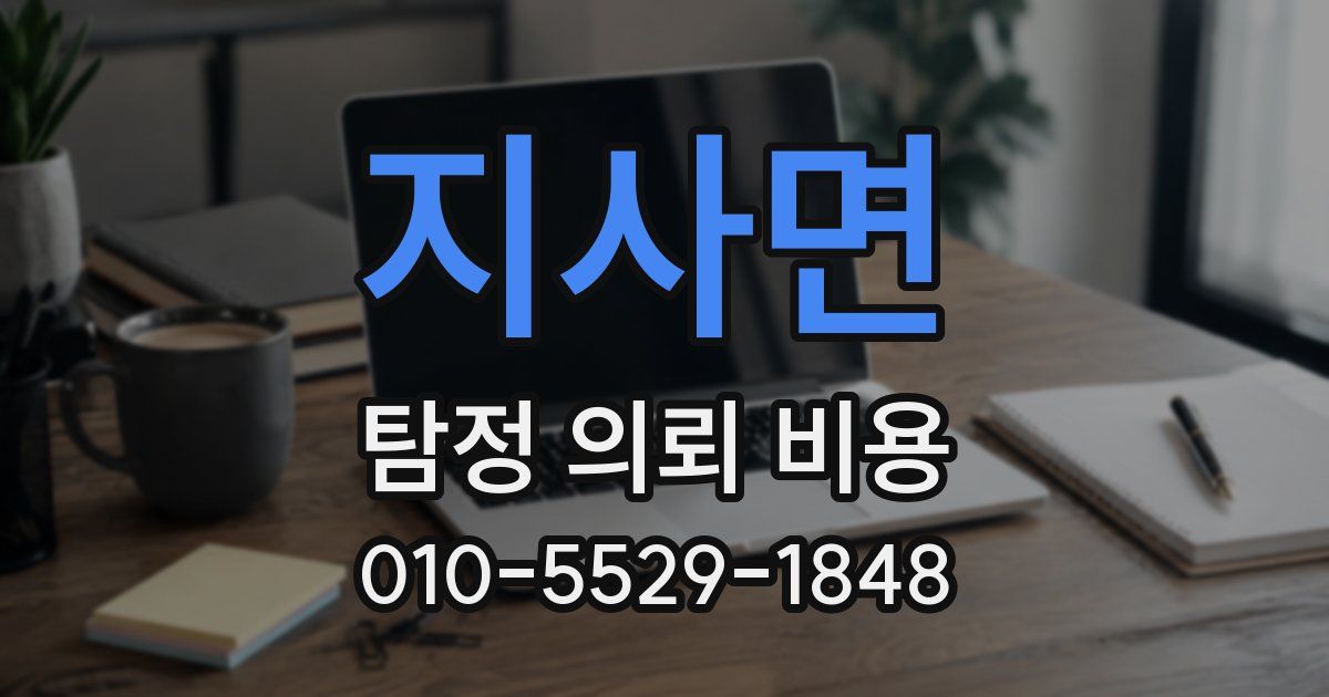 지사면 탐정 의뢰 비용