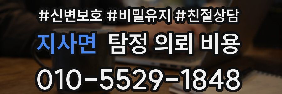 지사면 탐정 의뢰 비용