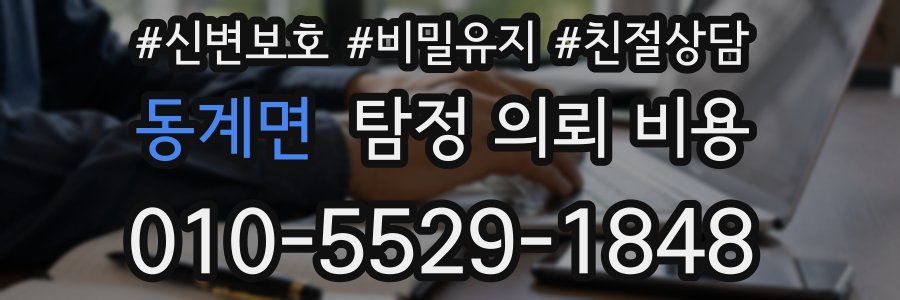 동계면 탐정 의뢰 비용