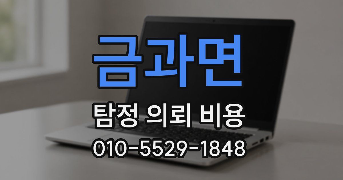 금과면 탐정 의뢰 비용