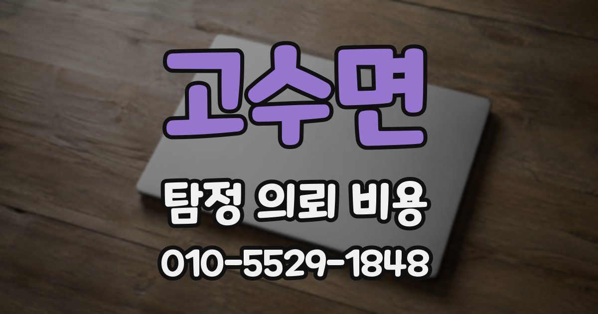 고수면 탐정 의뢰 비용