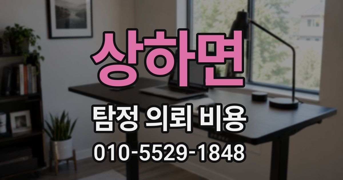 상하면 탐정 의뢰 비용