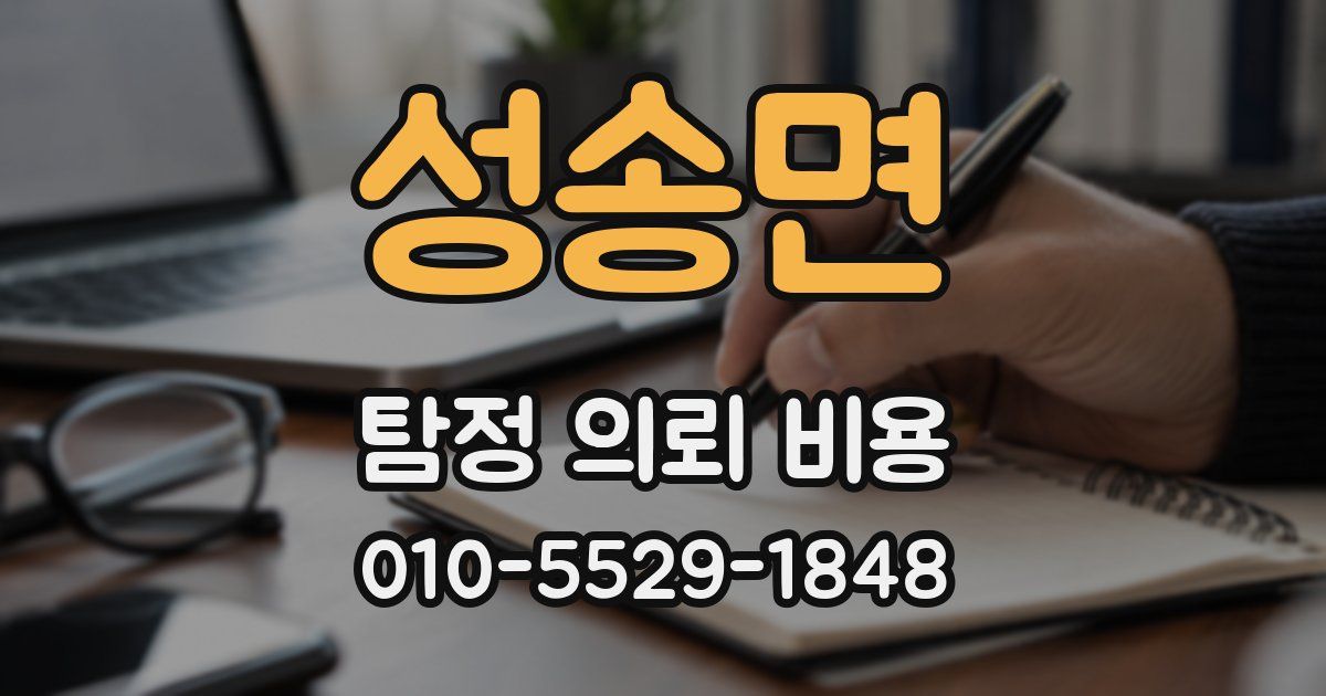 성송면 탐정 의뢰 비용