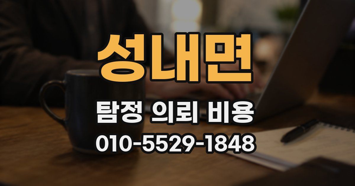 성내면 탐정 의뢰 비용