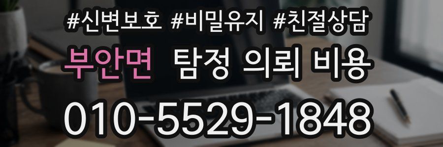 부안면 탐정 의뢰 비용