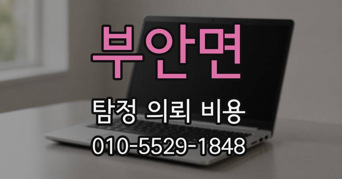부안면 탐정 의뢰 비용