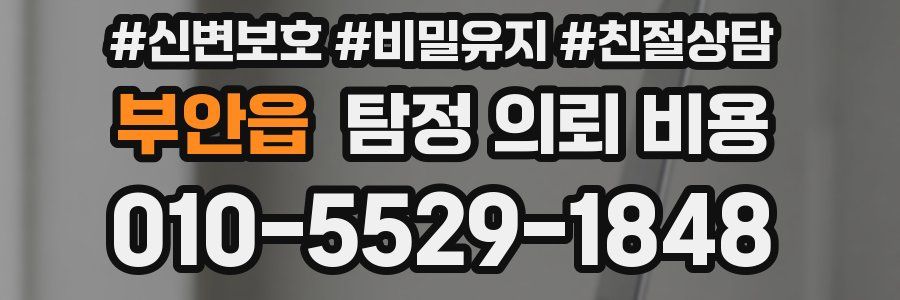 부안읍 탐정 의뢰 비용