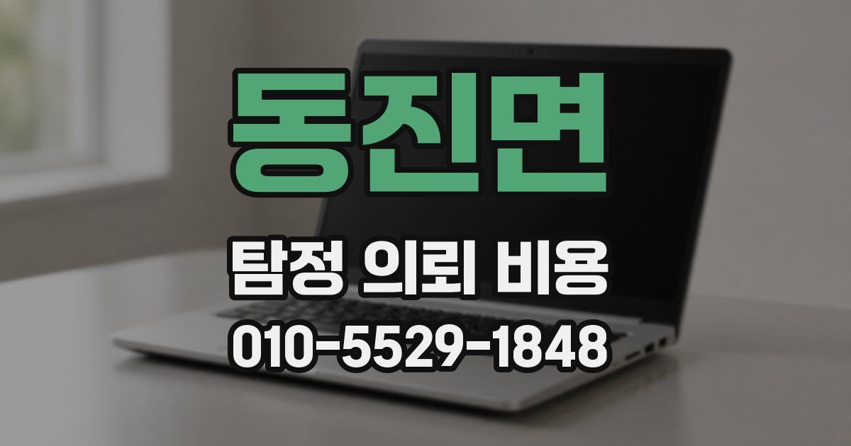 동진면 탐정 의뢰 비용