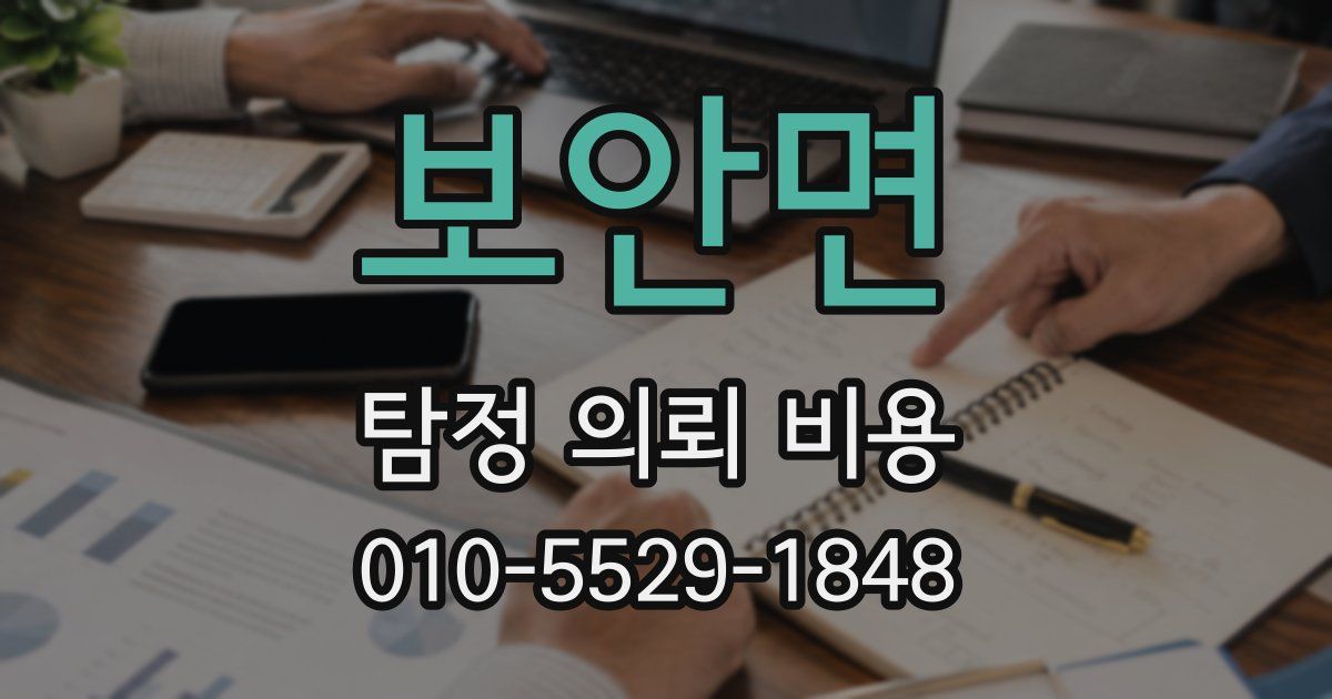 보안면 탐정 의뢰 비용
