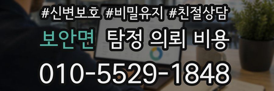 보안면 탐정 의뢰 비용