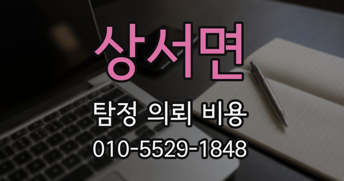 상서면 탐정 의뢰 비용
