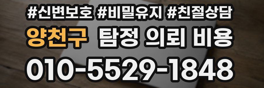양천구 탐정 의뢰 비용
