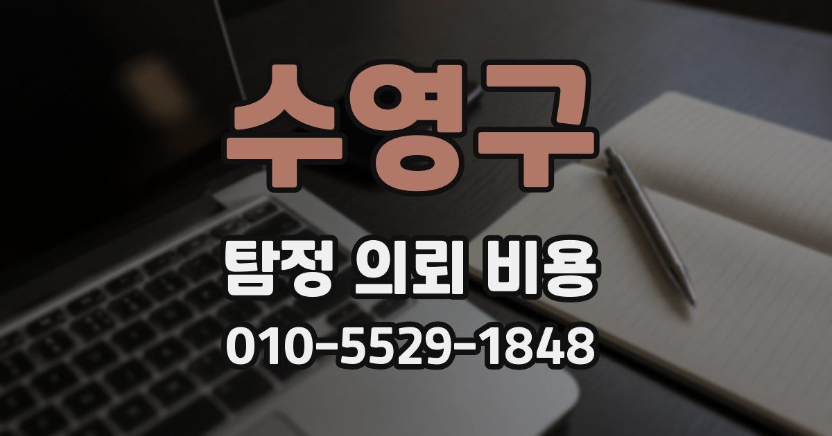 수영구 탐정 의뢰 비용