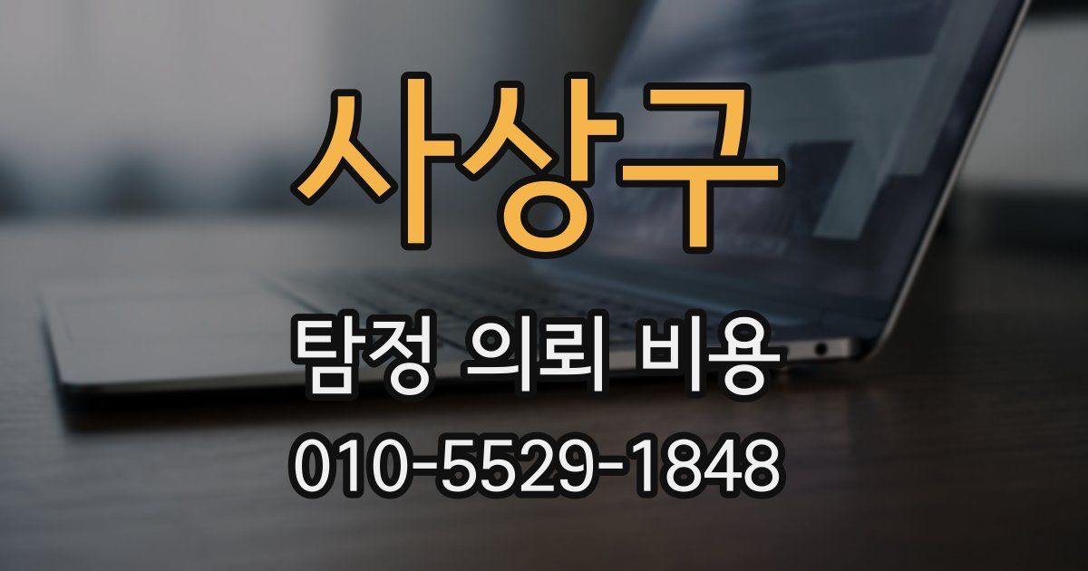 사상구 탐정 의뢰 비용