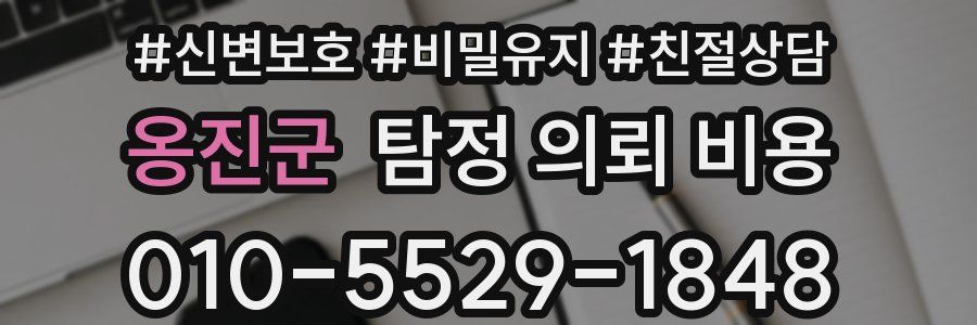 옹진군 탐정 의뢰 비용