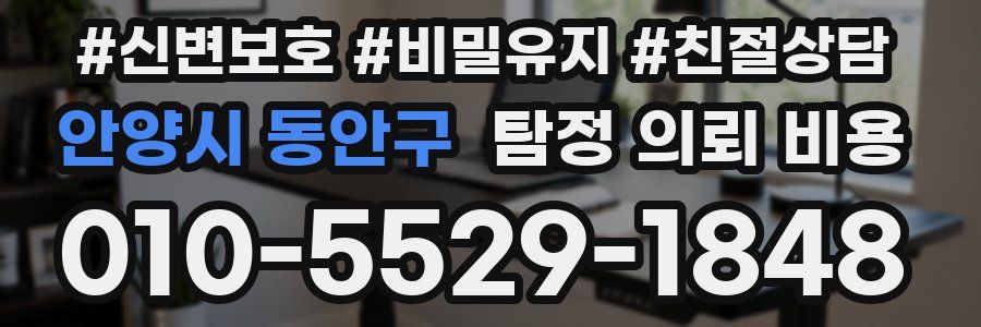 안양시 동안구 탐정 의뢰 비용