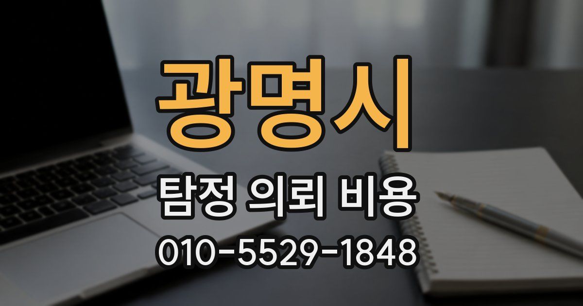 광명시 탐정 의뢰 비용