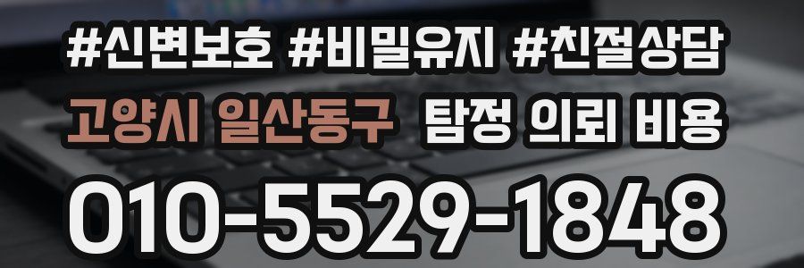 고양시 일산동구 탐정 의뢰 비용