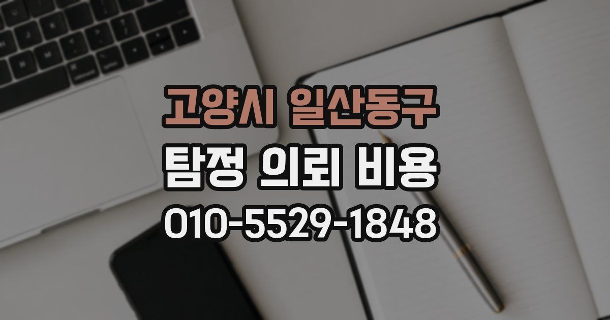 고양시 일산동구 탐정 의뢰 비용
