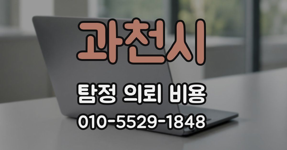 과천시 탐정 의뢰 비용