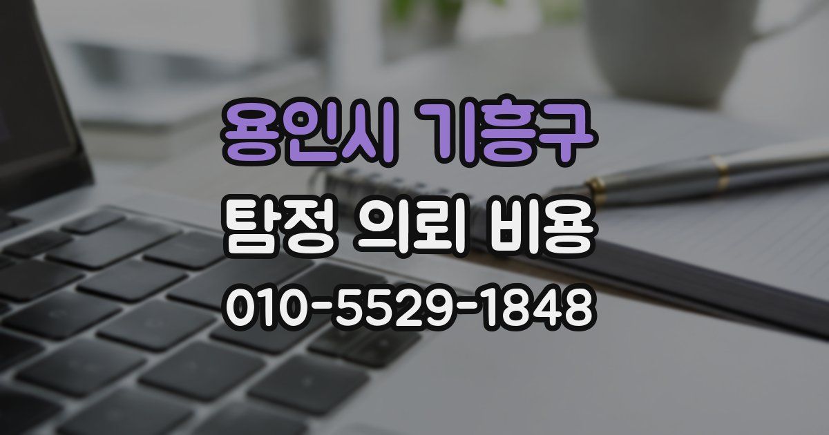 용인시 기흥구 탐정 의뢰 비용