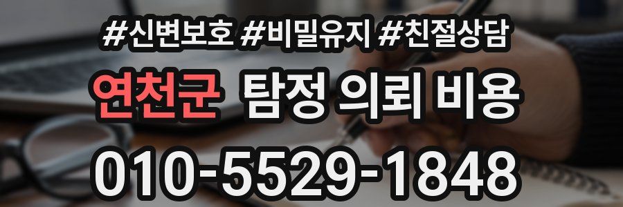 연천군 탐정 의뢰 비용