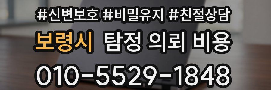 보령시 탐정 의뢰 비용