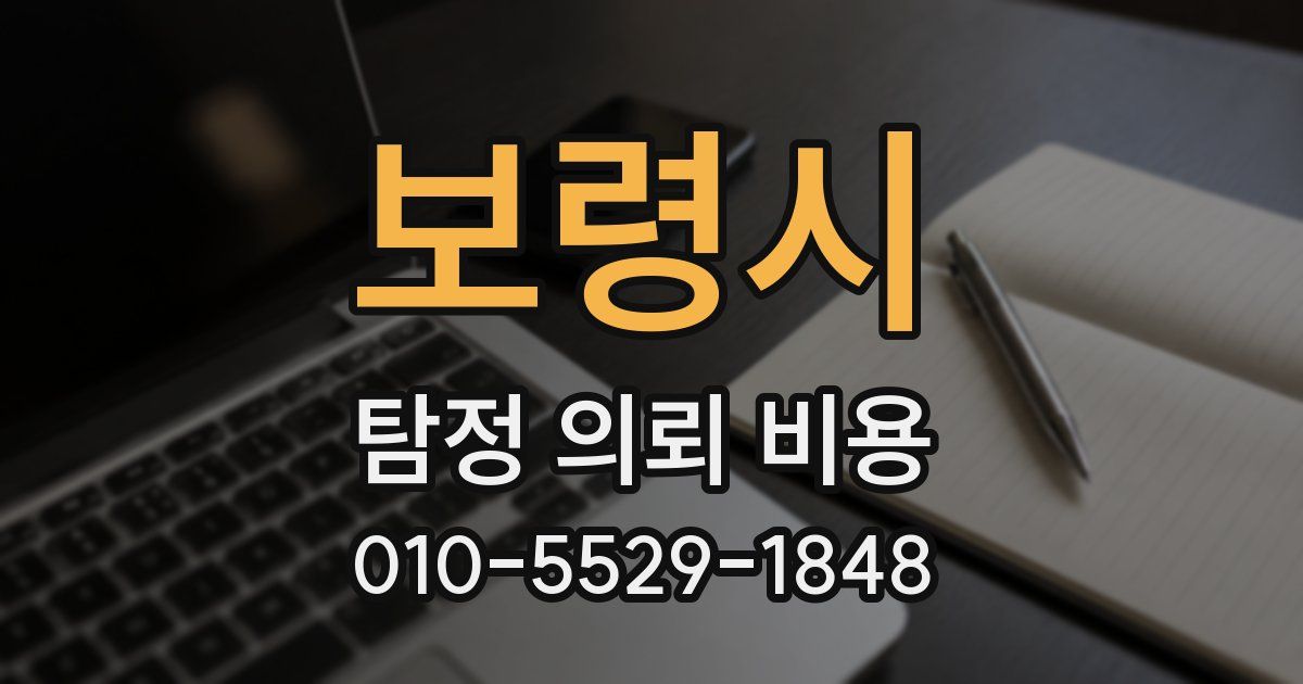 보령시 탐정 의뢰 비용